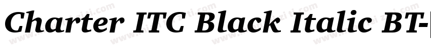 Charter ITC Black Italic BT字体转换